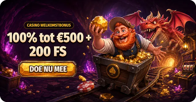 Dragonia Casino welkomstbonus 100% tot €500 + 200 FS